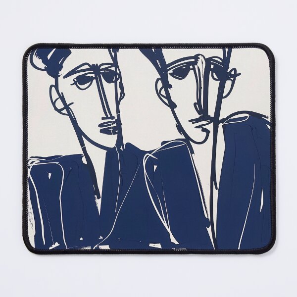 Item preview, Brothers - Blue Abstract Art designed and sold by shadow-bloom.