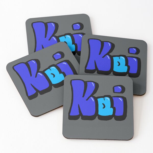 Item preview, Kai Name Art Cool Typography Blue Graffiti Bubble Letters designed and sold by Artonmytee.