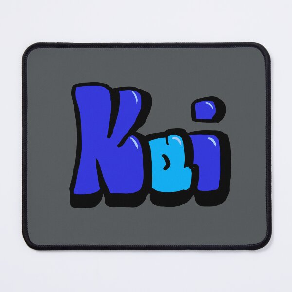 Item preview, Kai Name Art Cool Typography Blue Graffiti Bubble Letters designed and sold by Artonmytee.