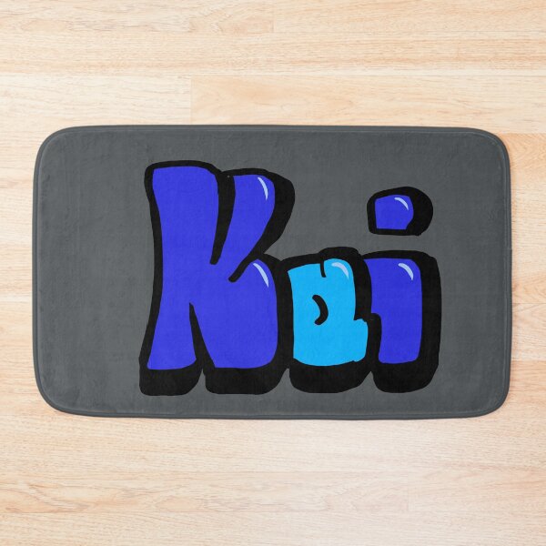 Item preview, Kai Name Art Cool Typography Blue Graffiti Bubble Letters designed and sold by Artonmytee.