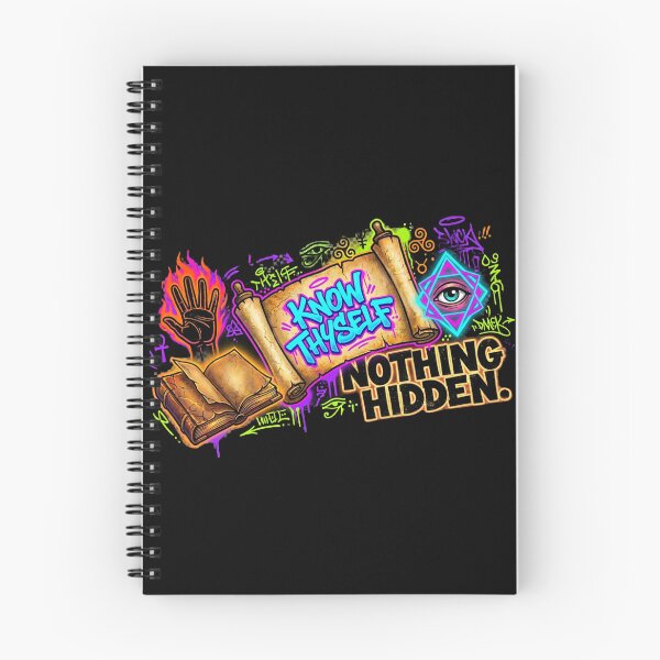 Item preview, Know Thyself, Nothing Hidden – Esoteric Wisdom Graffiti Art | Neon Occult Streetwear Design | All-Seeing Eye & Ancient Symbols designed and sold by Rebel Fusion.