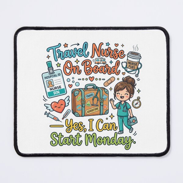 Item preview, Travel Nurse On Board Funny RN Gift Sticker designed and sold by podlook.