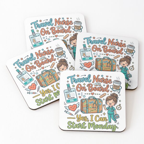 Item preview, Travel Nurse On Board Funny RN Gift Sticker designed and sold by podlook.