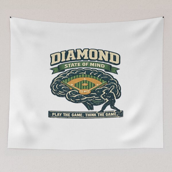 Item preview, Diamond State of Mind Baseball Brain designed and sold by Dresut.