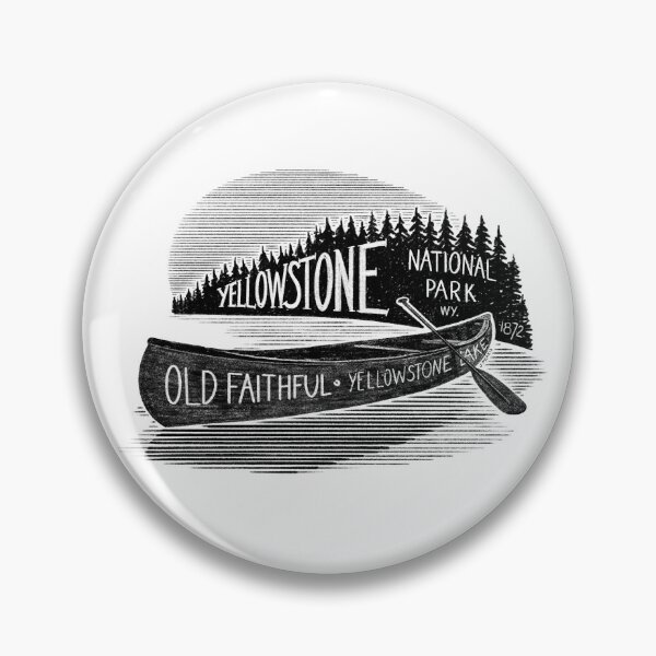 Item preview, Yellowstone National Park Canoe Label designed and sold by John Morris Illustration.