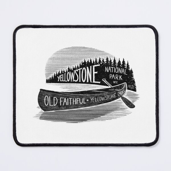Item preview, Yellowstone National Park Canoe Label designed and sold by John Morris Illustration.