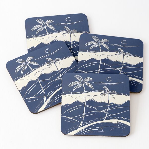 Item preview, Brunei landscape - Blue Abstract Art designed and sold by shadow-bloom.
