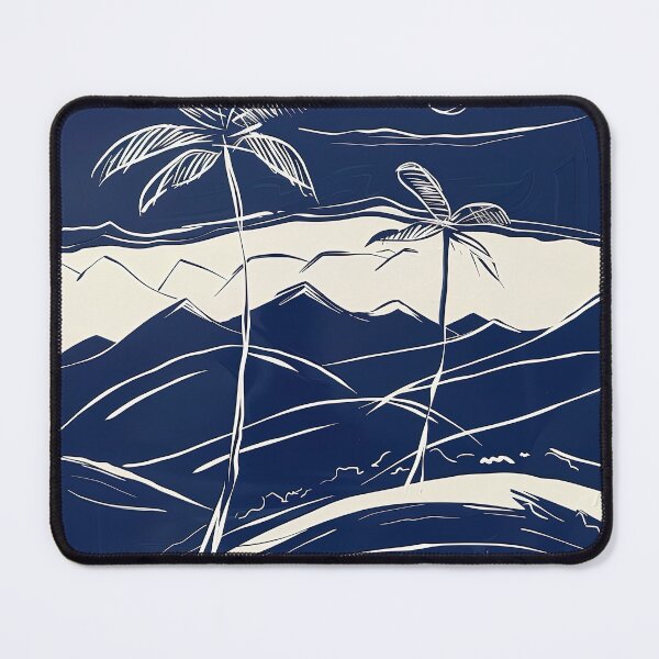 Item preview, Brunei landscape - Blue Abstract Art designed and sold by shadow-bloom.