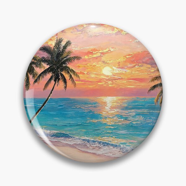 Item preview, Tropical Sunset Over Ocean designed and sold by BrickByDream.
