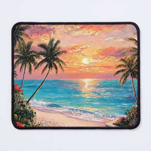 Item preview, Tropical Sunset Over Ocean designed and sold by BrickByDream.