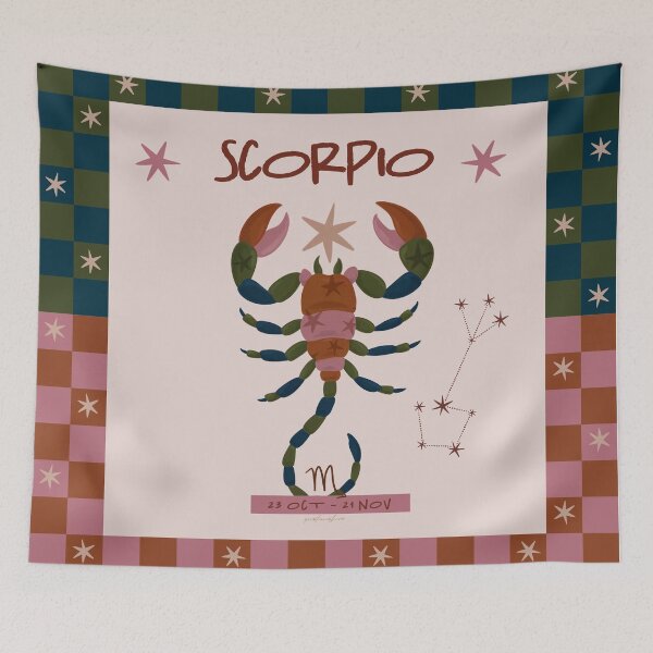 Item preview, Scorpio Zodiac – Celestial Astrology Illustration  designed and sold by prikanashiro.