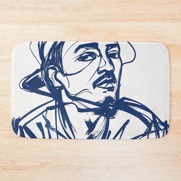 Item preview, Bruneian man, portrait - Blue Abstract Art designed and sold by shadow-bloom.