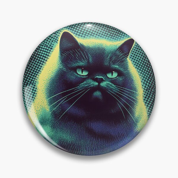 Item preview, Neon Glow Pop Art Boss Cat  designed and sold by ClubVacay.