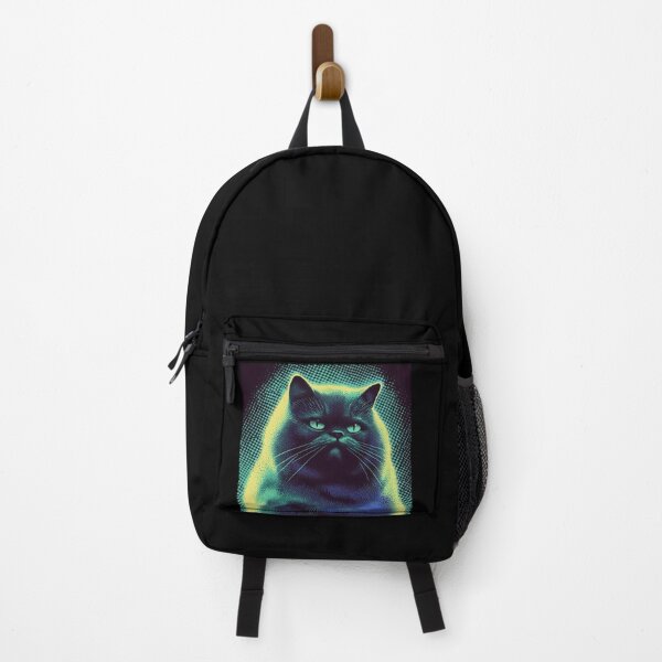 Item preview, Neon Glow Pop Art Boss Cat  designed and sold by ClubVacay.