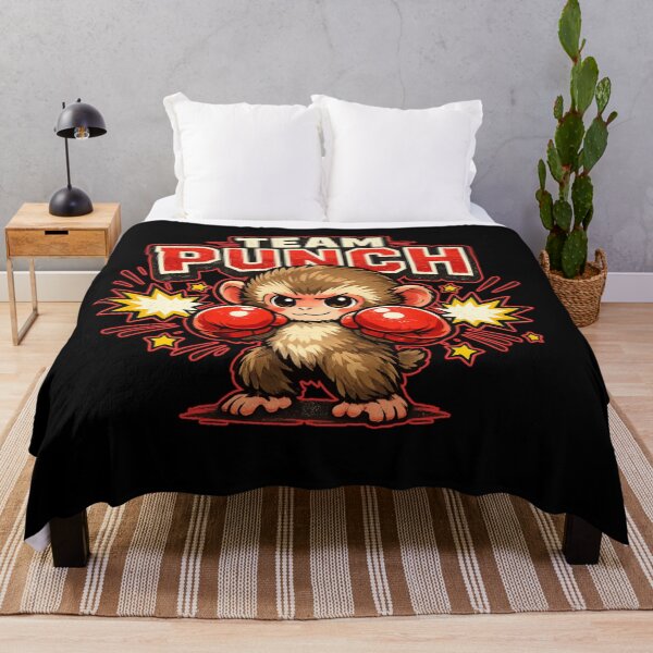 Item preview, Team Punch Baby Monkey Boxer – Cute Japanese Macaque Meme designed and sold by HiPatti.