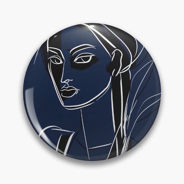 Item preview, Bruneian woman - Blue Abstract Art designed and sold by shadow-bloom.