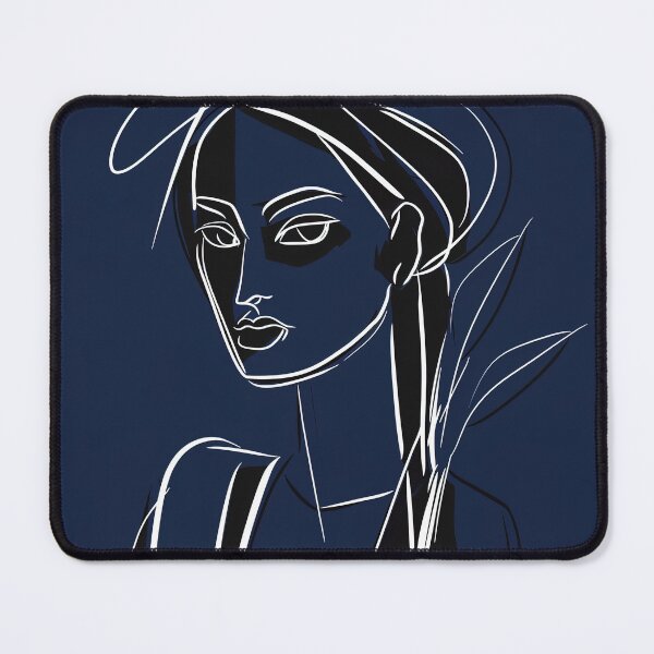 Item preview, Bruneian woman - Blue Abstract Art designed and sold by shadow-bloom.