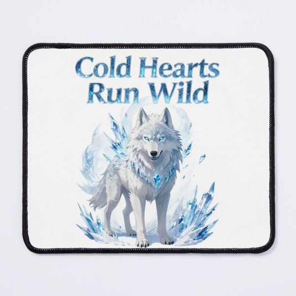 Item preview, Cold Hearts Run Wild Wolf Fantasy Graphic Shirt designed and sold by GoldenPaw Society.