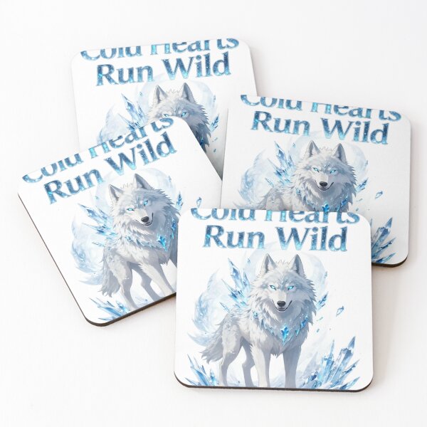 Item preview, Cold Hearts Run Wild Wolf Fantasy Graphic Shirt designed and sold by GoldenPaw Society.