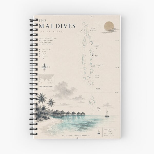 Item preview, Maldives Cartography Poster – Minimalist Tropical Island Map Art, Vintage Travel Print of the Indian Ocean designed and sold by Extravanganzza.