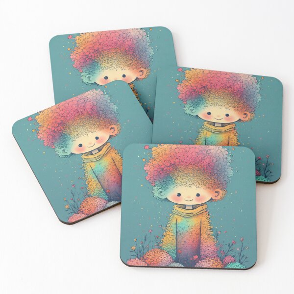 Item preview, Colorful child with vibrant hair and clothing designed and sold by Mianku | Für das Leben.