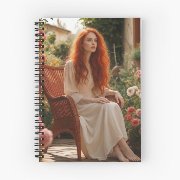 Item preview, Summer Solitude – Redhair Girl in a Blooming Garden designed and sold by UmSkelig834.