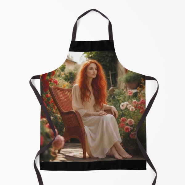 Item preview, Summer Solitude – Redhair Girl in a Blooming Garden designed and sold by UmSkelig834.