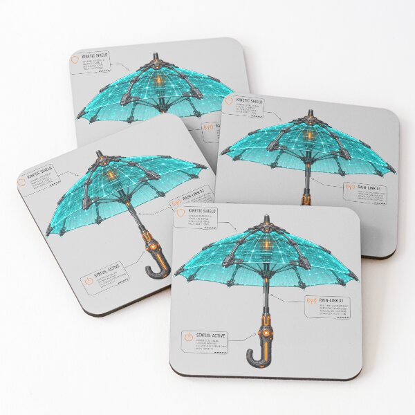 Item preview, Cybernetic Kinetic Umbrella Technical Schematic designed and sold by MarVan-Prints.