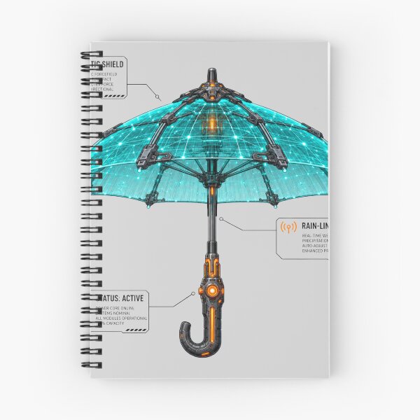 Item preview, Cybernetic Kinetic Umbrella Technical Schematic designed and sold by MarVan-Prints.