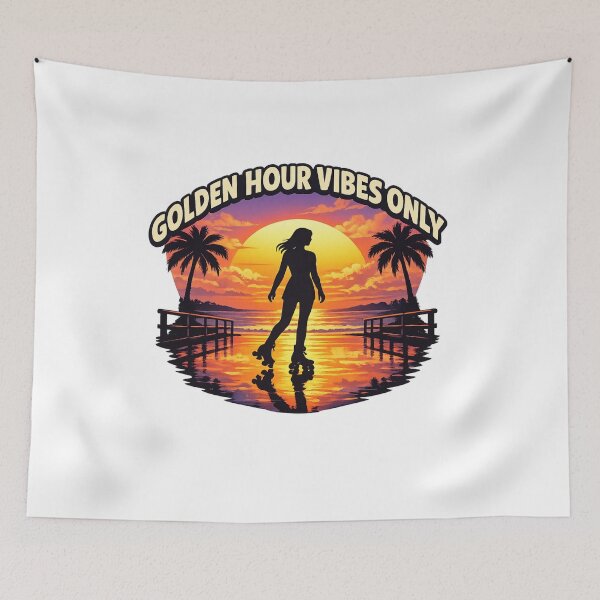 Item preview, Golden Hour Roller Skating Sunset Vibes designed and sold by Dresut.