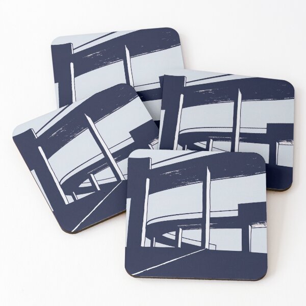 Item preview, Brutalism - Blue Abstract Art designed and sold by shadow-bloom.