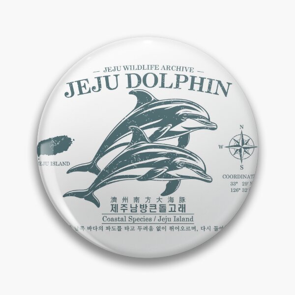 Item preview, JEJU DOLPHIN – Korean Coastal Wildlife Archive Art Print designed and sold by Namidesignkr.