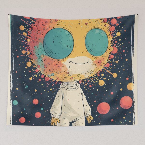 Item preview, A colorful alien in space on a distant planet designed and sold by Mianku | Für das Leben.