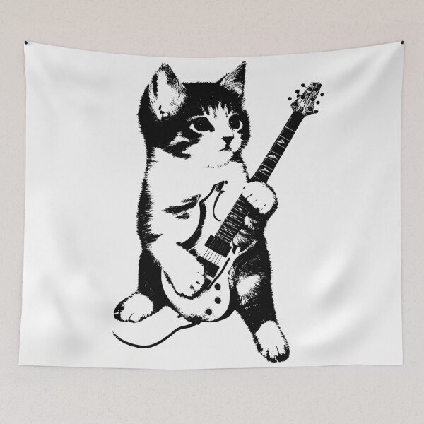 Item preview, Kitten Playing Guitar designed and sold by GoodGD.
