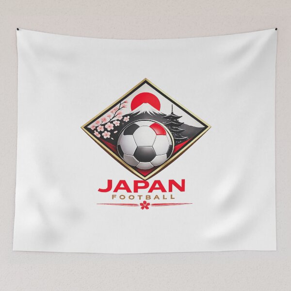 Item preview, Japan Football Ultra Modern Minimal Soccer Design designed and sold by TKOprintdesigns.