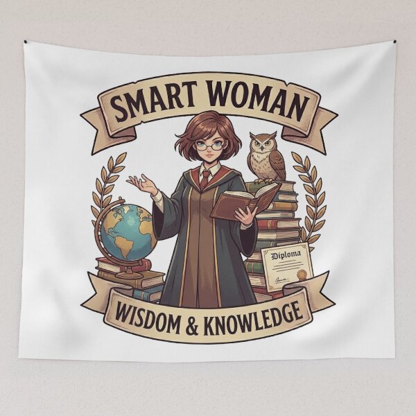 Item preview, Intelligent Woman Wisdom and Knowledge Retro Anime designed and sold by JonelleTshirts.