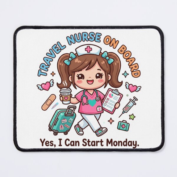 Item preview, Travel Nurse Humor Yes I Can Start Monday sticker  designed and sold by podlook.