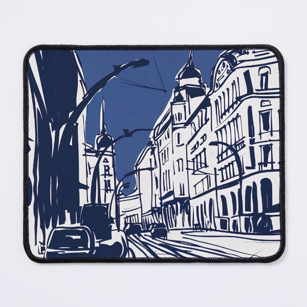 Item preview, Bucharest, Romania - Blue Abstract Art designed and sold by shadow-bloom.