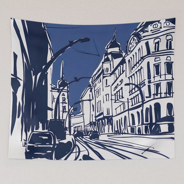 Item preview, Bucharest, Romania - Blue Abstract Art designed and sold by shadow-bloom.