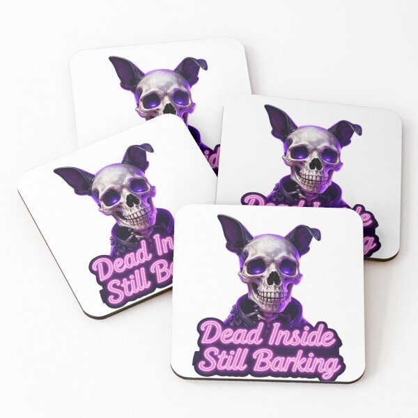 Item preview, Dead Inside Still Barking Funny Dark Dog Shirt designed and sold by GoldenPaw Society.