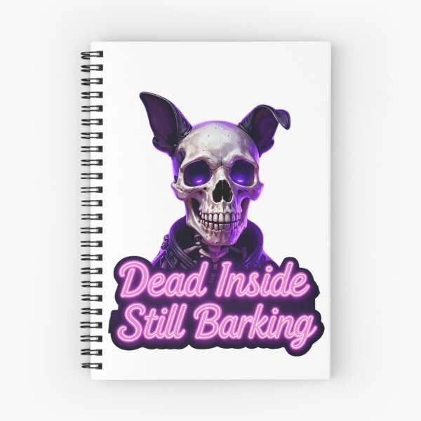 Item preview, Dead Inside Still Barking Funny Dark Dog Shirt designed and sold by GoldenPaw Society.