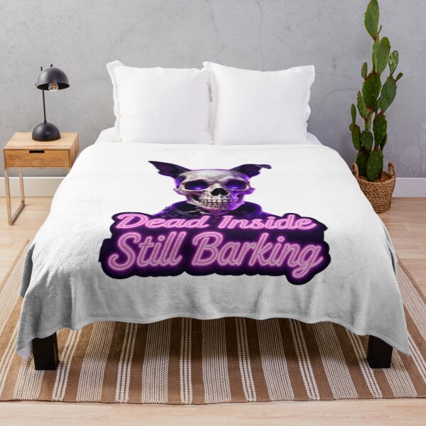 Item preview, Dead Inside Still Barking Funny Dark Dog Shirt designed and sold by GoldenPaw Society.