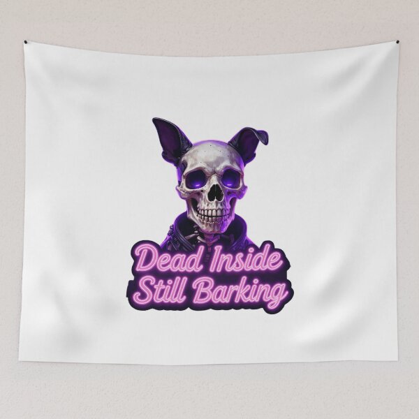 Item preview, Dead Inside Still Barking Funny Dark Dog Shirt designed and sold by GoldenPaw Society.