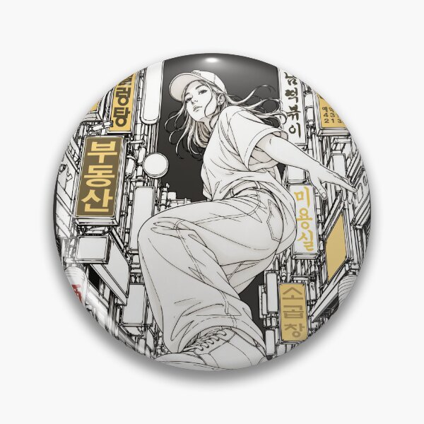Item preview, Seoul Food Alley – Korean Urban Street Art Design | Dynamic Korea Hangul Retro City Graphic designed and sold by Namidesignkr.