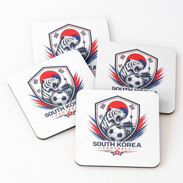 Item preview, South Korea Football Ultra Modern Minimal Soccer Design designed and sold by TKOprintdesigns.