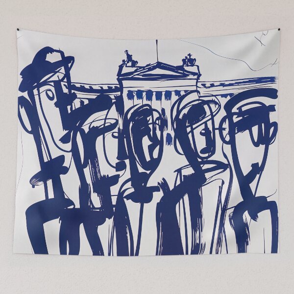 Item preview, Buckingham Palace, UK - Blue Abstract Art designed and sold by shadow-bloom.