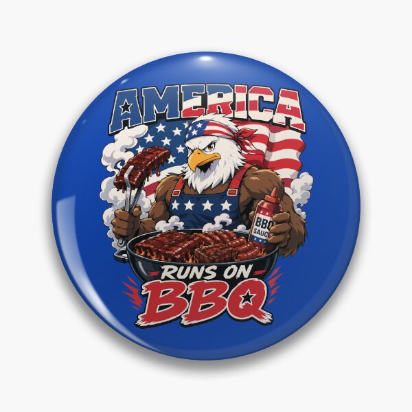 Item preview, America Runs On BBQ designed and sold by GhoulishGraphX.
