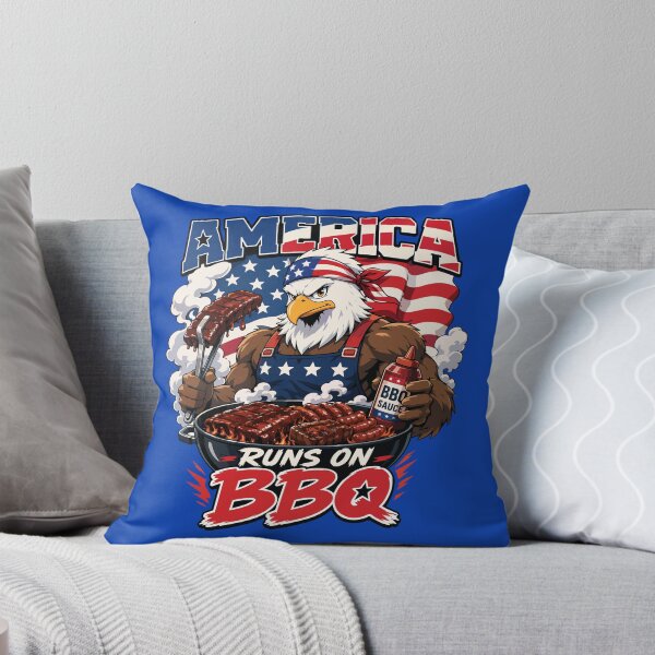 Item preview, America Runs On BBQ designed and sold by GhoulishGraphX.