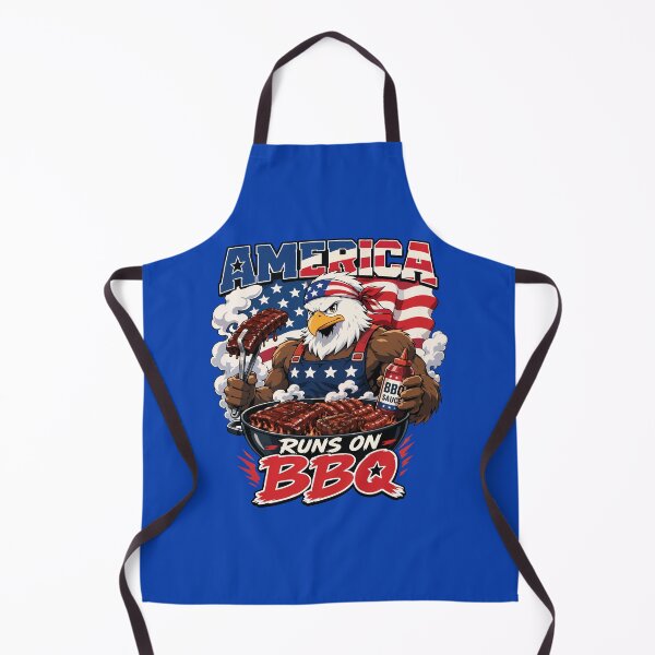 Item preview, America Runs On BBQ designed and sold by GhoulishGraphX.