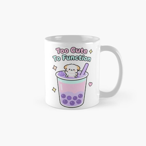 Artikelvorschau, Zu süß, um zu funktionieren – Kawaii Boba Welpen-Shirt entworfen und verkauft von GoldenPaw Society.